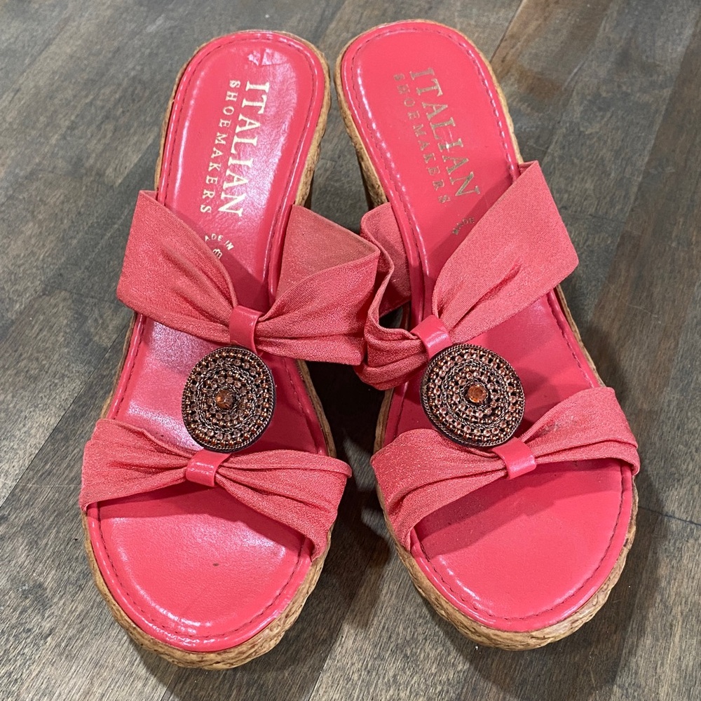 Italian Shoemakers Coral Wedge Sandals